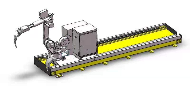 Walking ground rail welding robot2 - Робот для сварки наземных рельсов